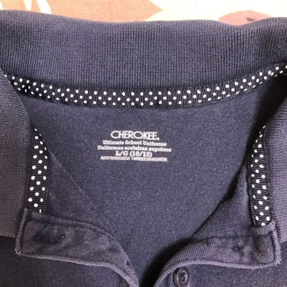 Cherokee uniform polo girls size L/G 10/12 blue‎